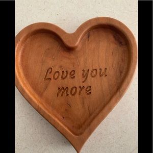 Hand crafted heart shaped jewelry tray